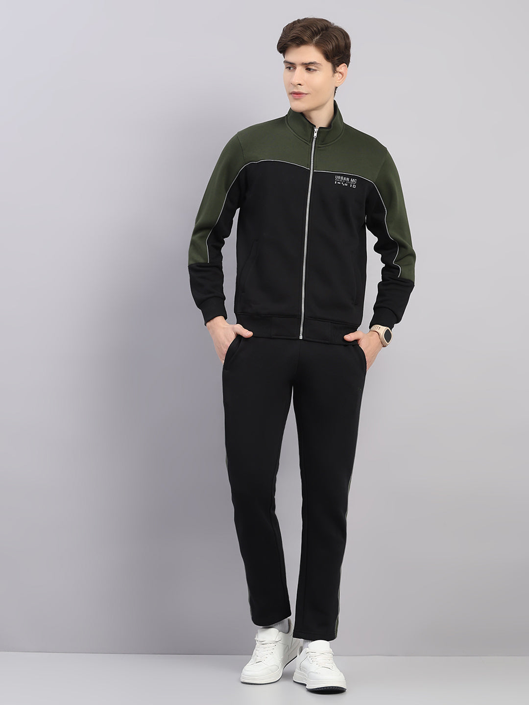 Monte Carlo Mens Regular Fit Solid Tracksuit M