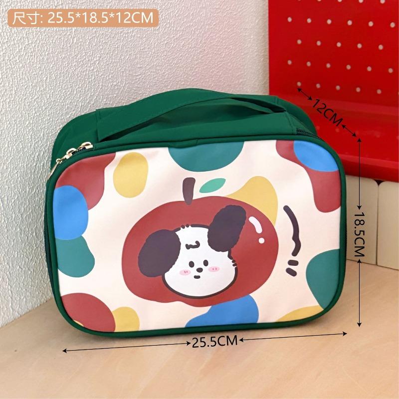 High-value cute cosmetic bag, girl's heart, large-capacity skin care product storage bag, handbag, travel going wash bag