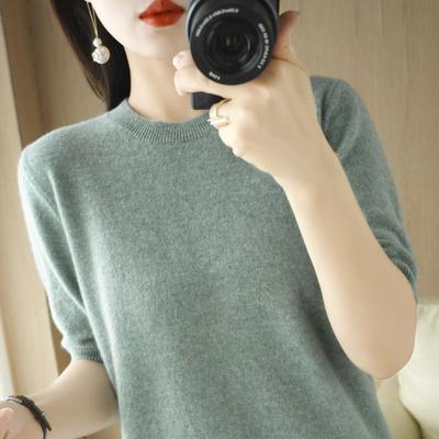 Autumn Winter Women's Knitted Clothing High Collar Shirt Tops Solid Sweater Pure Wool Sweater Pullover Sweater