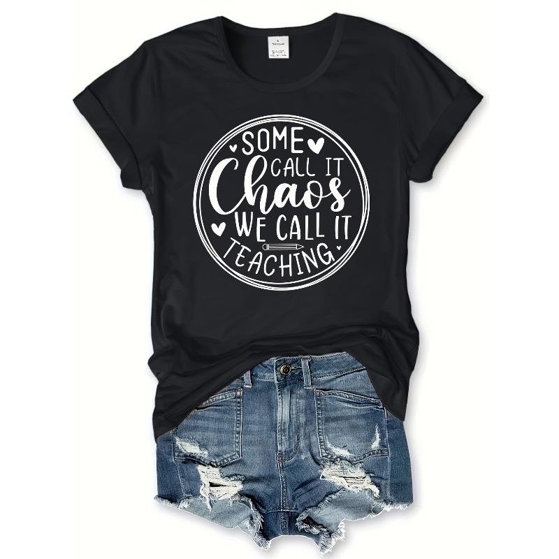 

Womens Graphic Tee 100 Polyester Knit Crew Neck Short Sleeve Alphabet Print Applique Detail Regular Length Casual Spring Summer Top 4XL чорний