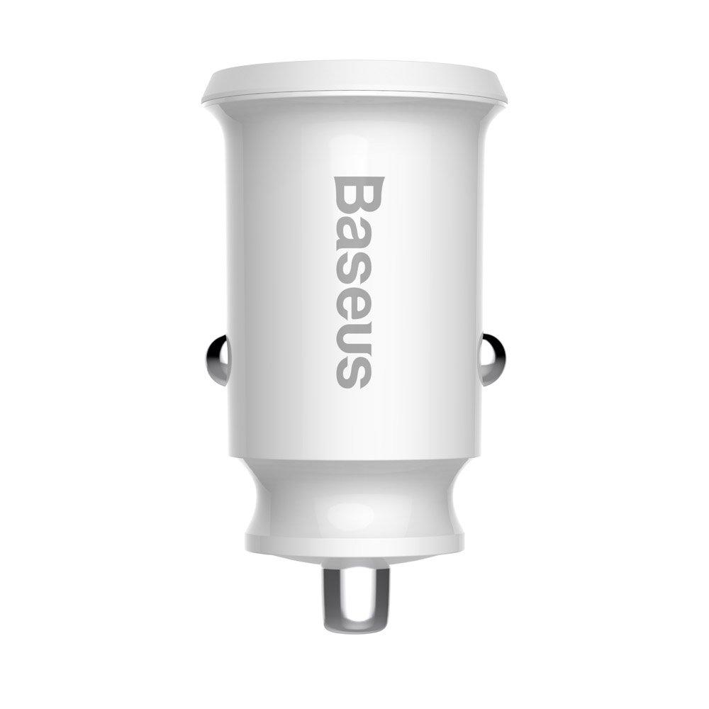Mini ładowarka samochodowa do telefonu 2x USB Grain Car Charger biały