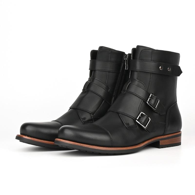 Fashion High Quality Men's Boots Platform Boots Designer Shoes Men Fashion High Leather Boot Retro Ankle Boots for Men Botas Para Hombre