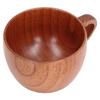 200ml Big Belly Wood Water Cup Simple Tea Wine Coffee Mug Classical Wooden Cup with Handle for Kitchen Study
