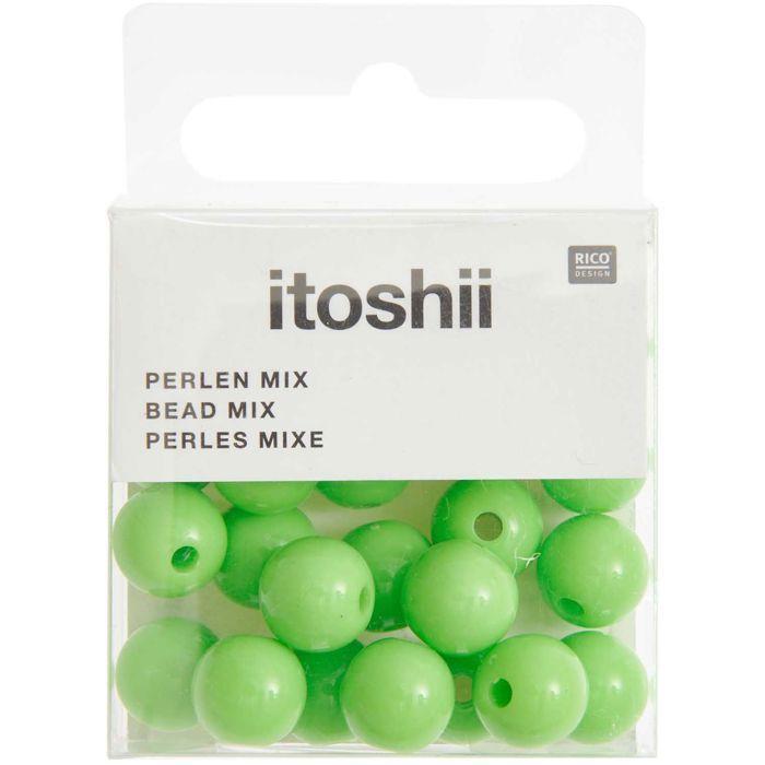 Fancy Beads - RICO DESIGN - 10 Mm - Green - 24 Pcs - Personalized Jewelry