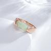 1 Pc Square Cut Mist Green Zircon Rings for Women Golden Color Vintage Fashion Jewelry Personality Rings Gifts