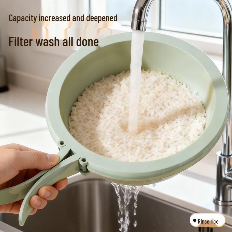 Double-Layer Vegetable Washing Basin & Draining Basket - Food Grade, Multi-purpose for Kitchen Use