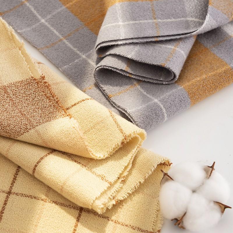 Womens Plaid Scarf Faux Cashmere Long Shawl Winter Warmth Neck Protection Commute