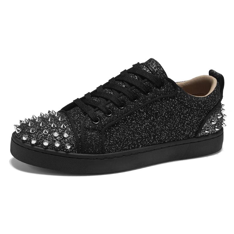 Punk Stil Motorrad Freizeitschuhe Handgemacht Street Herren Sneaker Schnürschuhe Outdoor Skateboard Schuhe Männlich Tennisschuh Laufschuh
