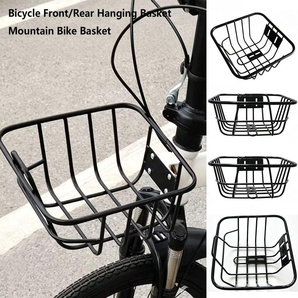 Metal Bicycle Rear Basket Fixed Durable Backpack Storage Children's Folding Bike Accessories