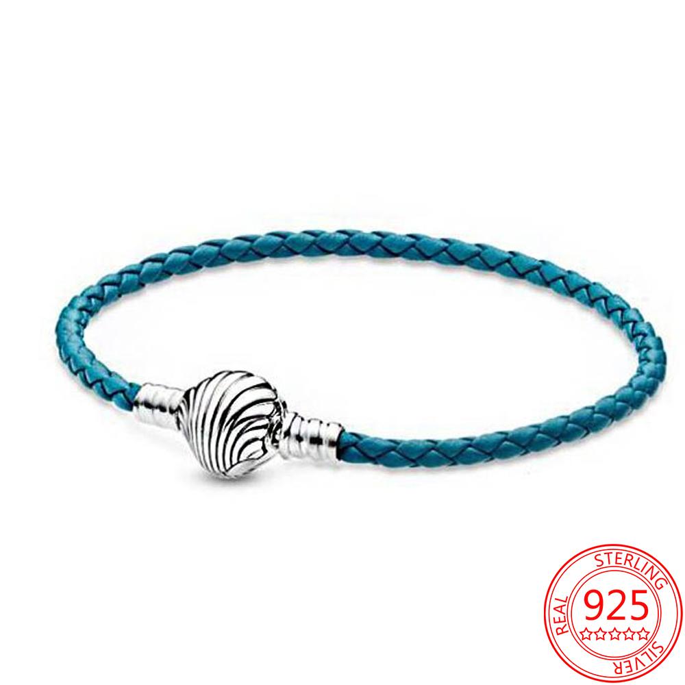

Classical 925 Silver Chain Bracelet with Shell Rose Star Buckle Elegant Jewelry for Women 16cm