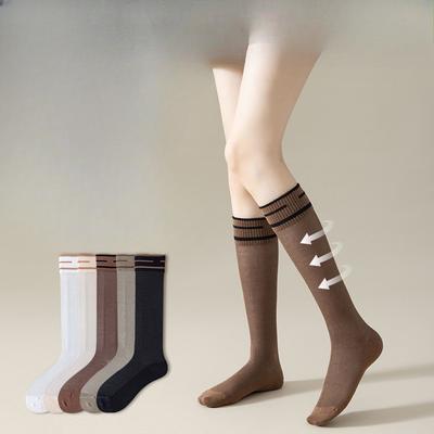 Female Spring and Summer Micro-pressure Thin Boneless Long Leg Socks