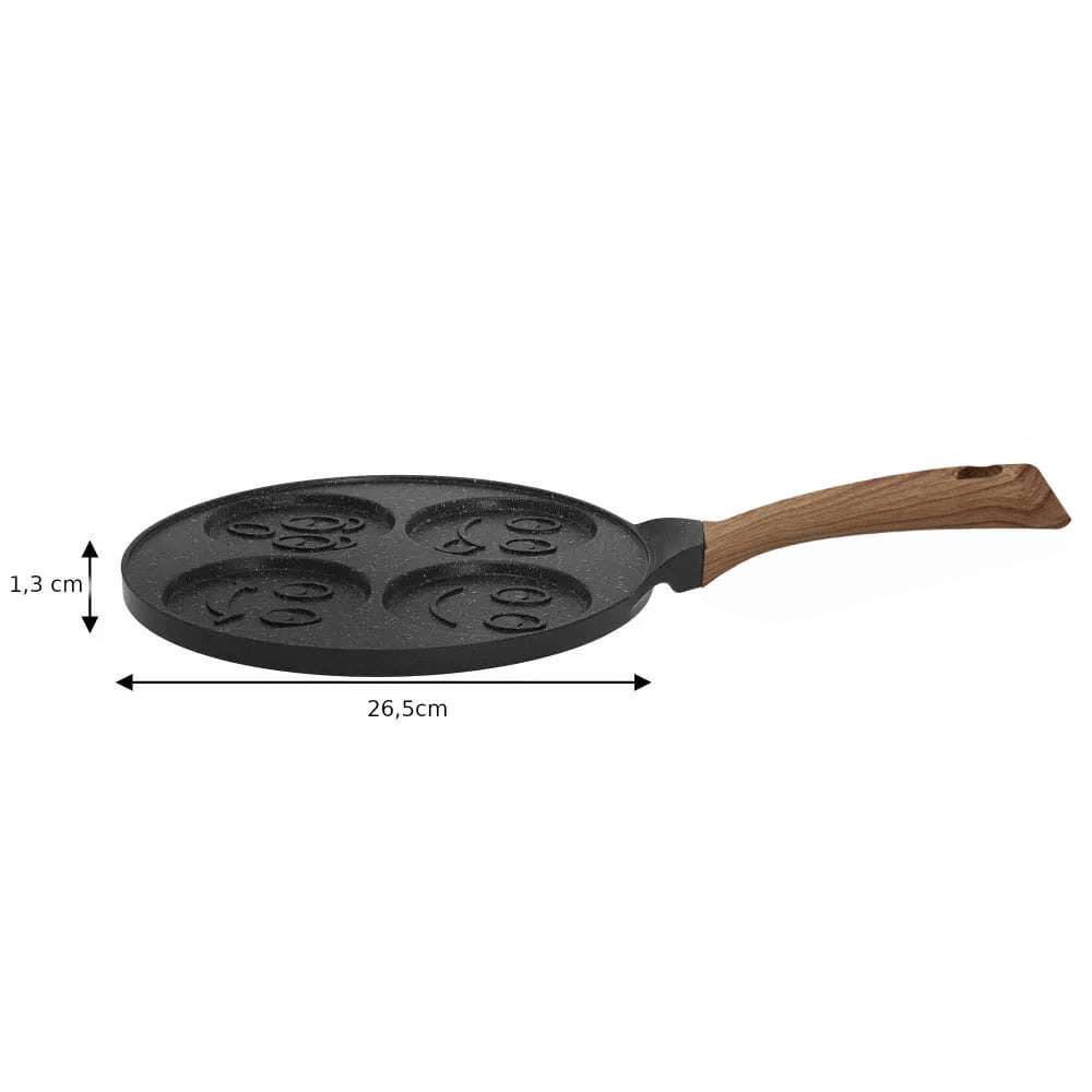 Patelnia do naleśników placków 26cm pancake buźki KINGHOFF KH-1666