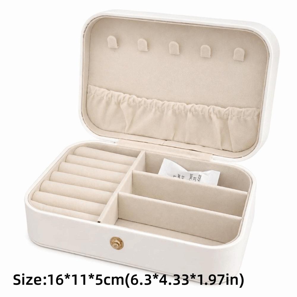 Cartoon Rabbit Cat Jewelry Storage Box PU Leather Portable Jewelry Box  For Home Storage