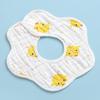 Pure Cotton 360° Baby Saliva Bib - Six-Layer Petal Design