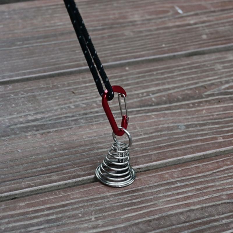 Octopuses Wind Rope Fixing Buckle Deck Anchors Peg Tent Nails Wind Rope Anchors with Spring Fixing Buckle Enduring