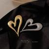 European and American Simple Heart Brooch - Women's Retro Suit Lapel Pin Accessories
