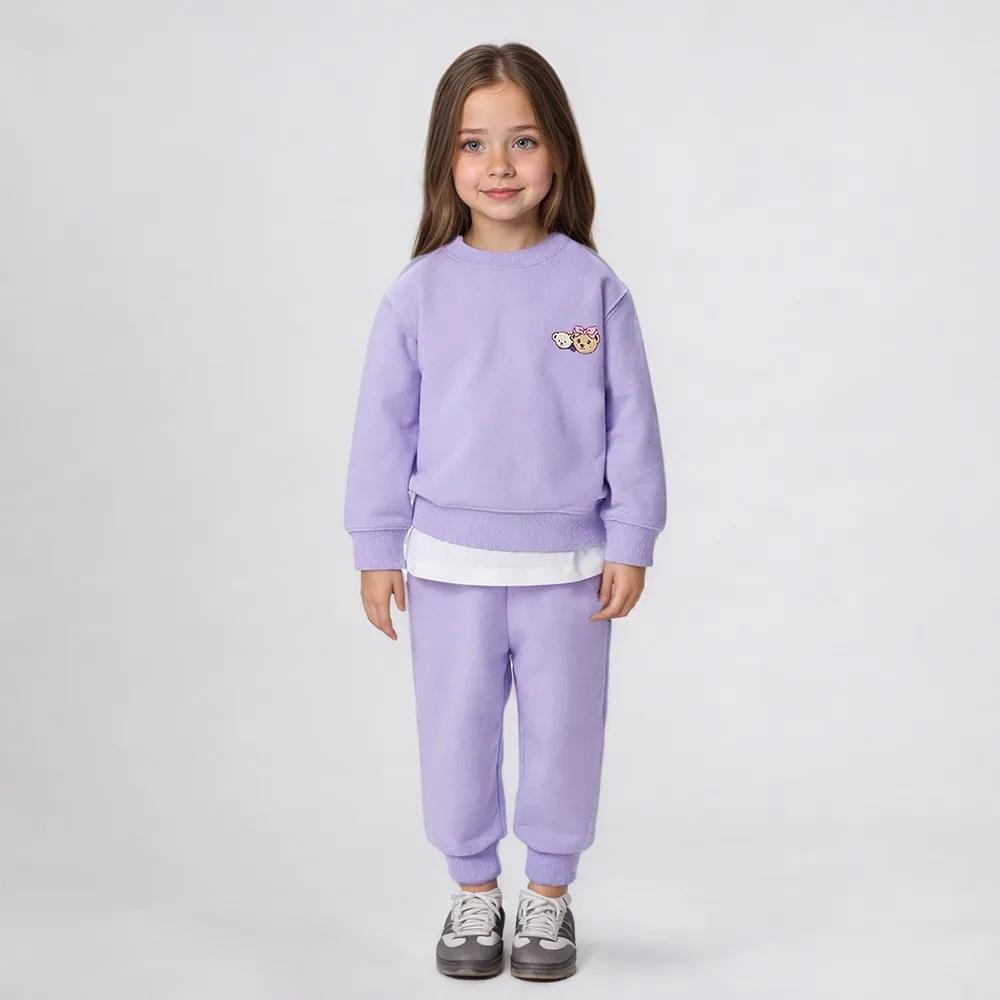 

Cute Kids Baby Clothes Set Spring Autumn Thickened Round Neck Top + Pant Casual Toddler Outfits 5-6T 120