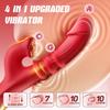 Stoßvibrator Sexspielzeug, Dildos Erwachsenenspielzeug G-Punkt Vibrator mit Schiebering 7 Stoß Dildo 10 Zungeleckender Vibrierendes Sexspielzeug für Frauen