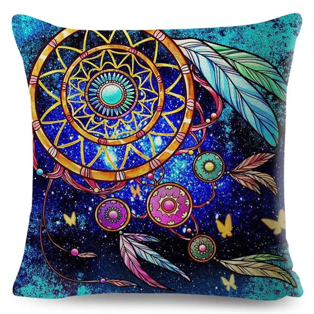 Fantasy Dream Catcher Series Decorative Pillowcase Bohemian watercolor cushion cover Sofa office seat   Home decor