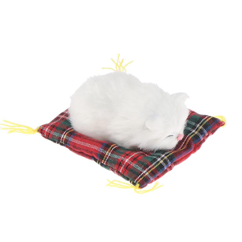 Car Ornaments Simulation Sleeping Cats Decor Plush Doll Auto Accessories