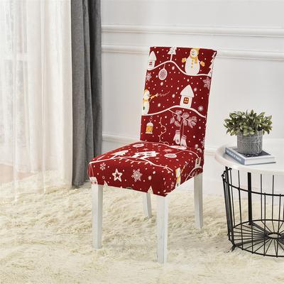 Christmas Dining Room Chair Covers Reusable Stretch Chair Slipcovers Removable Chair Covers for Holiday Party Decor