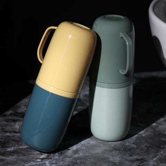 Travel Wash Cup Portable Convenient Plastic Lightweight Travel Toothbrush Cup Case for Trip