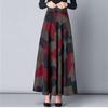 Retro High Waist Umbrella Skirt - Women's Autumn/Winter 2026 Collection, Loose Fit with Printed Big Hem