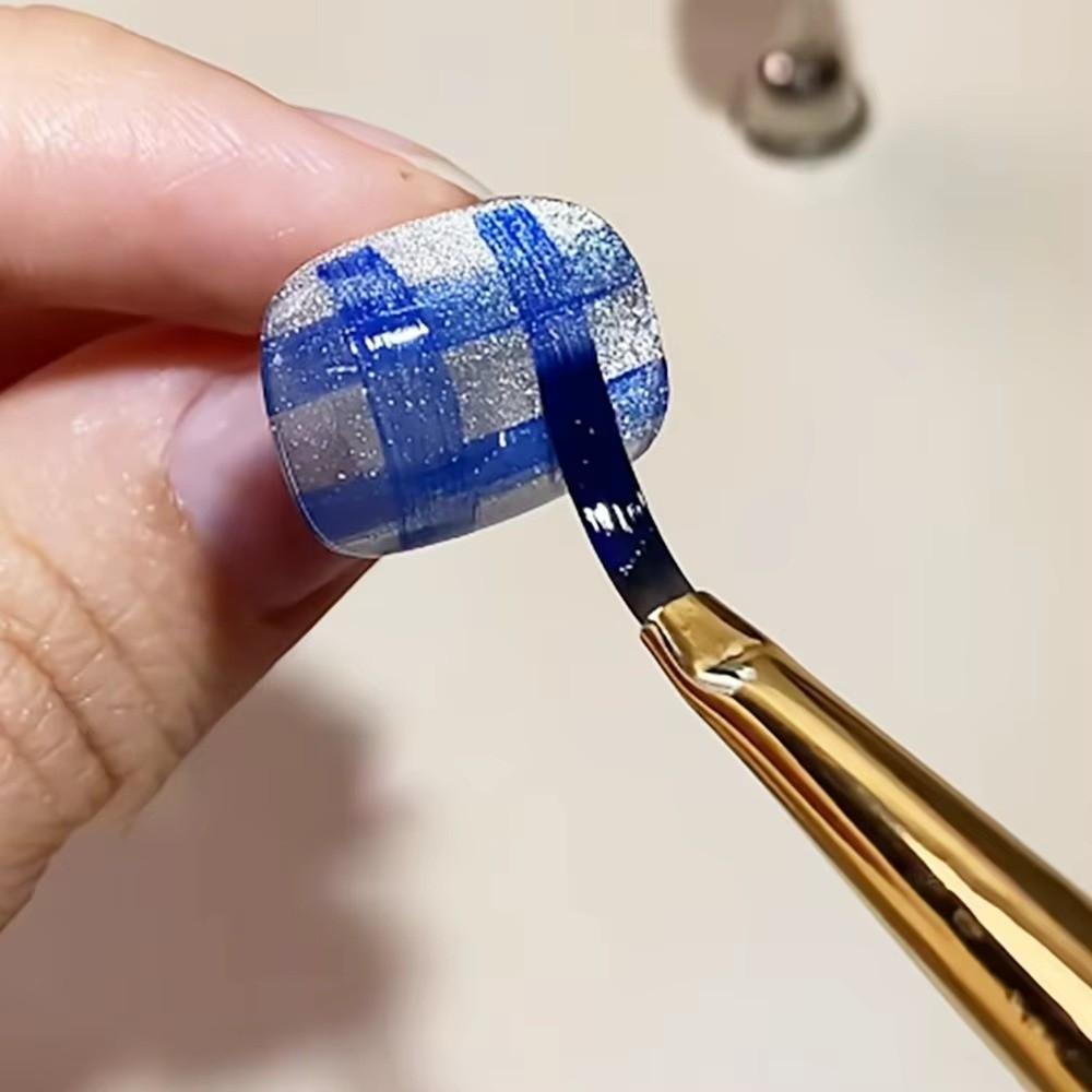 Artă pentru unghii DIY Pensulă pentru artă pe unghii Linii tartan Stilou pentru sculptură și punctare Pensulă nouă pentru desenat Pictură