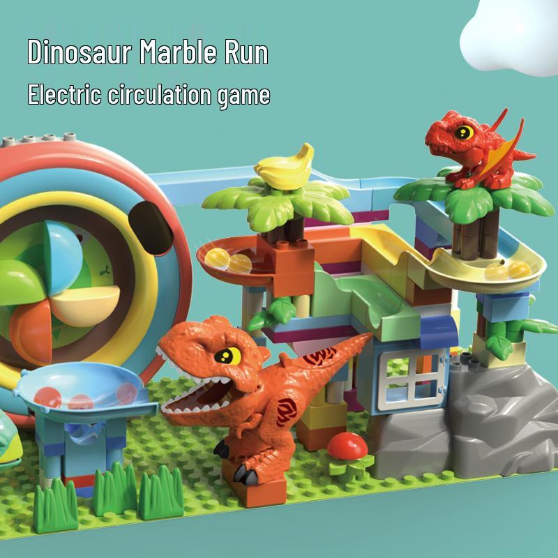 Leqiao Tiangong Giraffe & Crocodile Track Playset with Slide & Piano Assembly