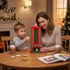 Weihnachtsmann Schornsteine Ornament Weihnachtszählung Adventshaus Tage Kalender 24 Deko Weihnachten Tischdekoration für Feiertagsparty Kalender