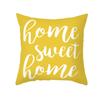 Yellow Geometric Abstract Pattern Throw Pillow Cover With Short Plush Print For Living Room Sofa Decoration Cushion Cover