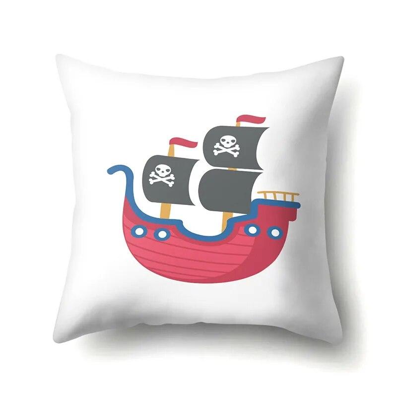 Ocean Față de pernă Mașină Lombară Pernă Pernă Canapea Toon Pattern