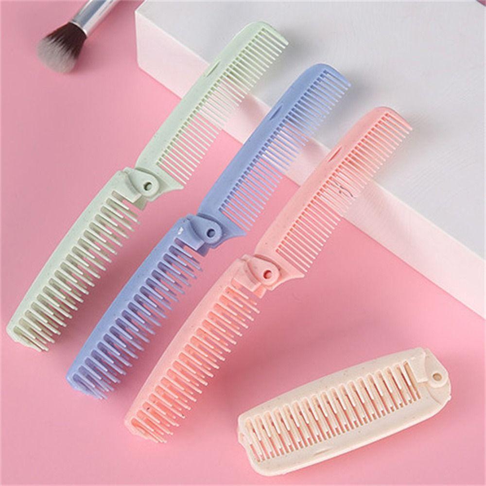 Creative Anti-Static Foldable Hair Comb Detangling Massage Folding Comb Professional Hotel Travel Hair Brush Barber Accessories