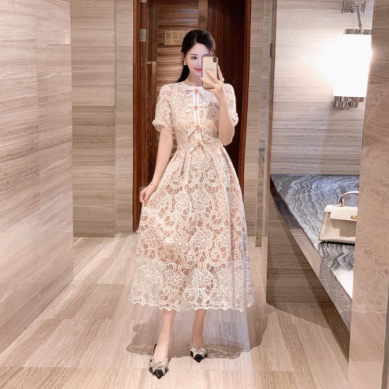 

Платье принцессы из французского кружева 2024 года: Легкая роскошь, ретро-дизайн талии L слоновая кость/белый