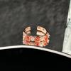 ins tide two-color butterfly feather Cupid's arrow open ring women's fashion niche design sense stacked ring