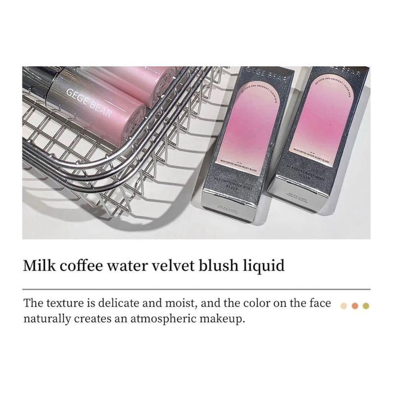 Gege Bear - Milk Coffee Water Velvet Cheek Blusher - 1-3