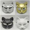 1/2/3-10 Stück Maskenball Katzenmaske Leere Maske Katze DIY Maske Tier Halbmaske Bemalbare Leere Maske Party Cosplay Zubehör