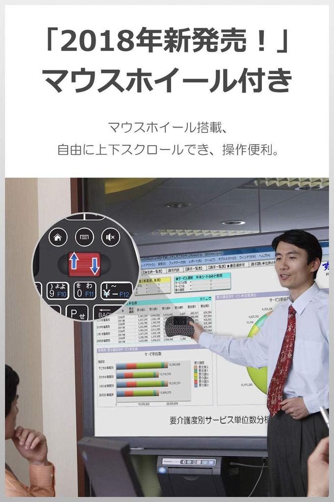 Ewin [New Model] Mini Keyboard with JIS Layout, Wireless 2.4GHz, Mouse Wheel, Touchpad, Integrated Mouse Set, Ultra-Small, Multi-Function Buttons,