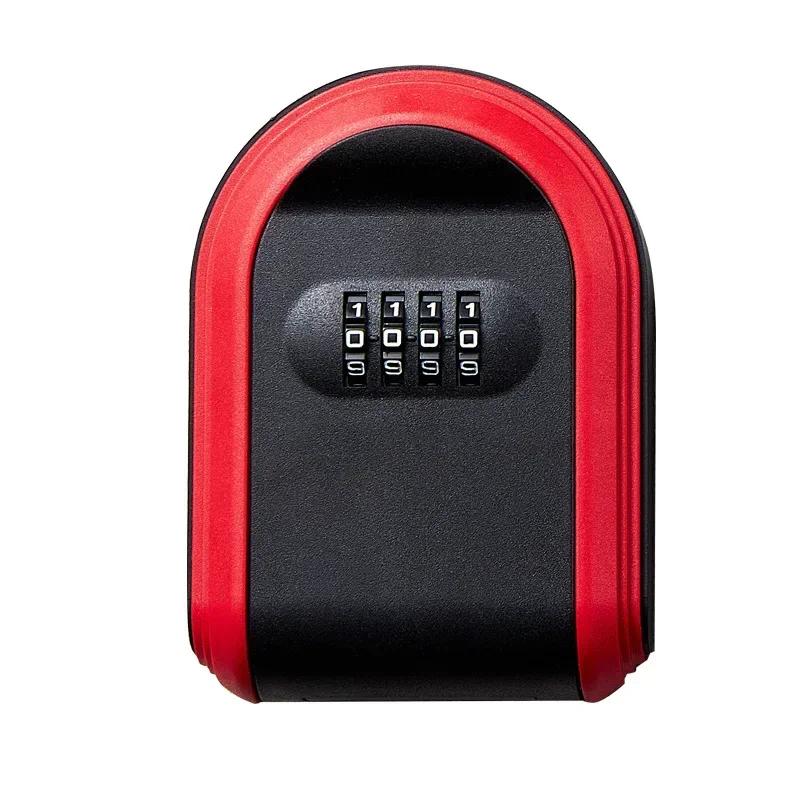 Wall Mounted Key Storage 4 Digit Combination Key Safe Storage Lock Box Plastic Key Safe Box Indoor Outdoor Use For Home Office