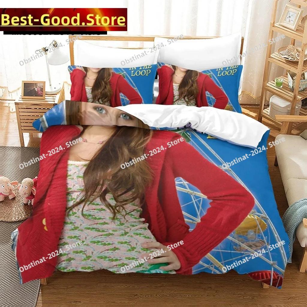 Fashion Hannah Montana Bedding Set Printed Bed Set With Pillowcase Bed Duvet Cover Soft Single Double Queen Super King Size