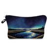 Women Starry Sky Rainbow Print Cosmetic Bag Toiletries Organize Travel Storage Case