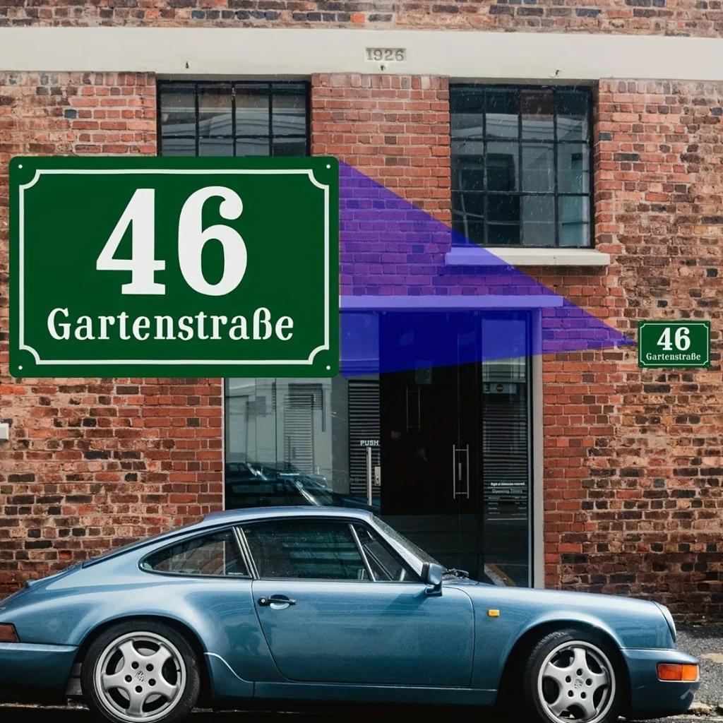 Personalizovaný retro kovový důmový štítek Dekorace na stěnu do interiéru i exteriéru