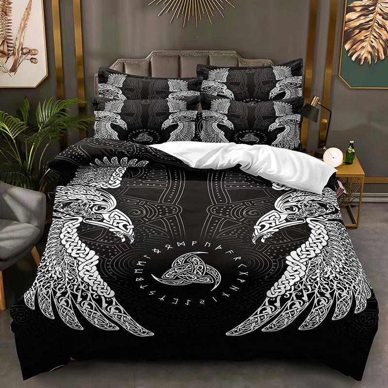 Parure De Lit 3 Pièces Anime 3D - Couette 200x200 Cm + 2 Taies D'Oreiller | Microfibre Polyester