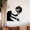 Halloween Wall Decals Skeleton Hand Pumpkin Felt Decals, Spooky Cutout Stickers, Horror Party Decorations Self Adhesive Seasonal Art for Door