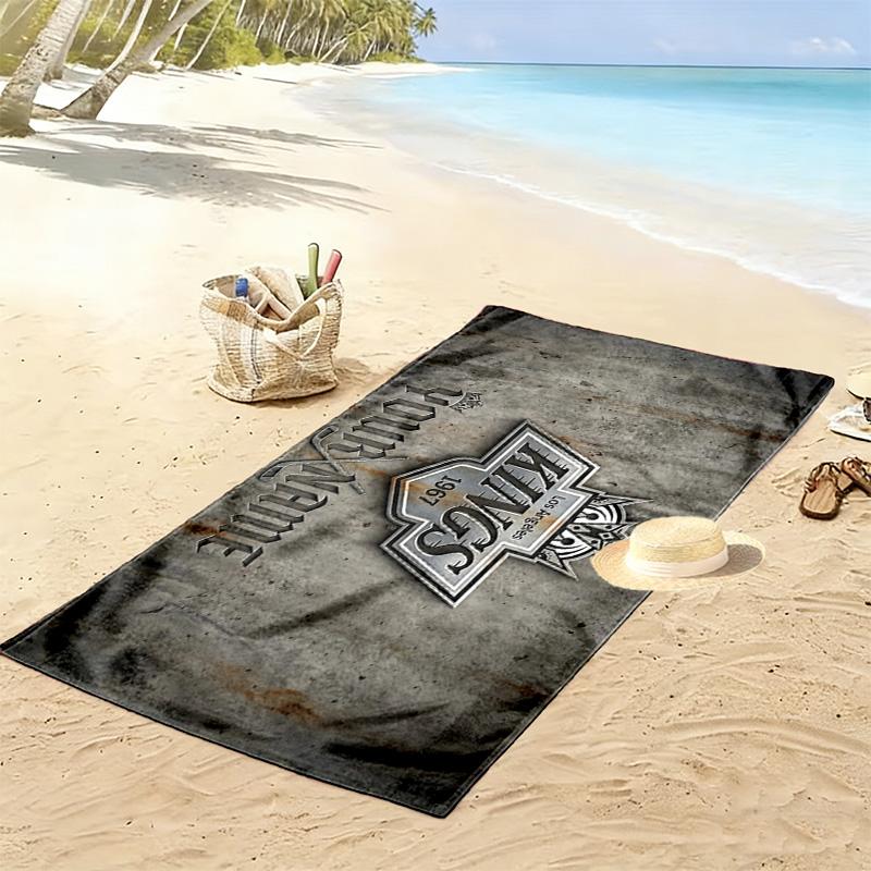 Los Angeles Kings Druck Strandtuch, Großes Weiches Schnelltrocknendes Handtuch für Strand Camping Schwimmen