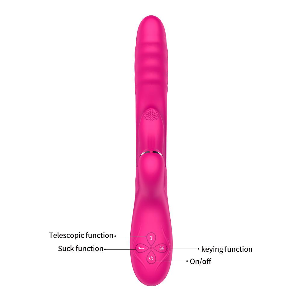 Adult Female Supplies Beauty Multifunctional Vibrator Female Masturbation Massage AV Sucking and Beating Telescopic Stick