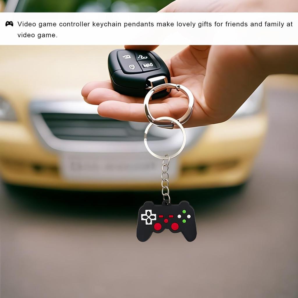 6PCS Video Game Controller Keychains, Mini Games Handle Keychain Pendant Favors, Games Controller Handle Key Ring Gift Charm for Women Men