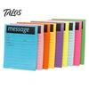 Student Class Notepads Fluorescent Horizontal Line Sticky Notepad, Strong Adhesive Removable Memo Index Tabs Pad, Multi-color Lined Paper for