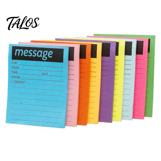 Student Class Notepads Fluorescent Horizontal Line Sticky Notepad, Strong Adhesive Removable Memo Index Tabs Pad, Multi-color Lined Paper for