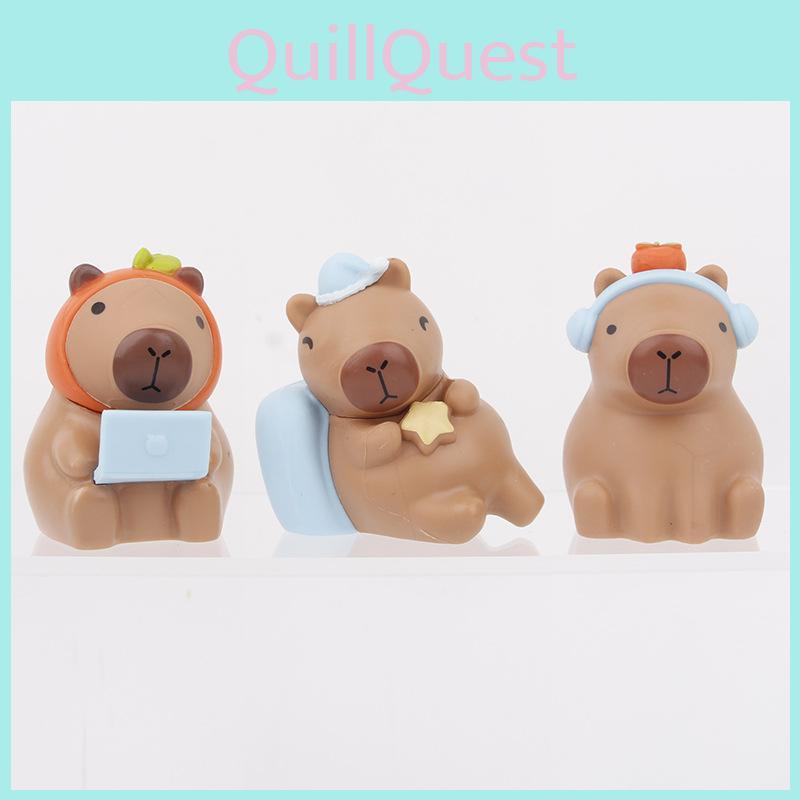 Entzückendes Capybara Cartoon Auto Dekoration PVC Figur Für Sammler Blind Box